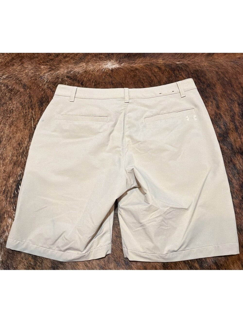 Under Armour Mens 36 UA Tech Golf Shorts Khaki Performance Stretch